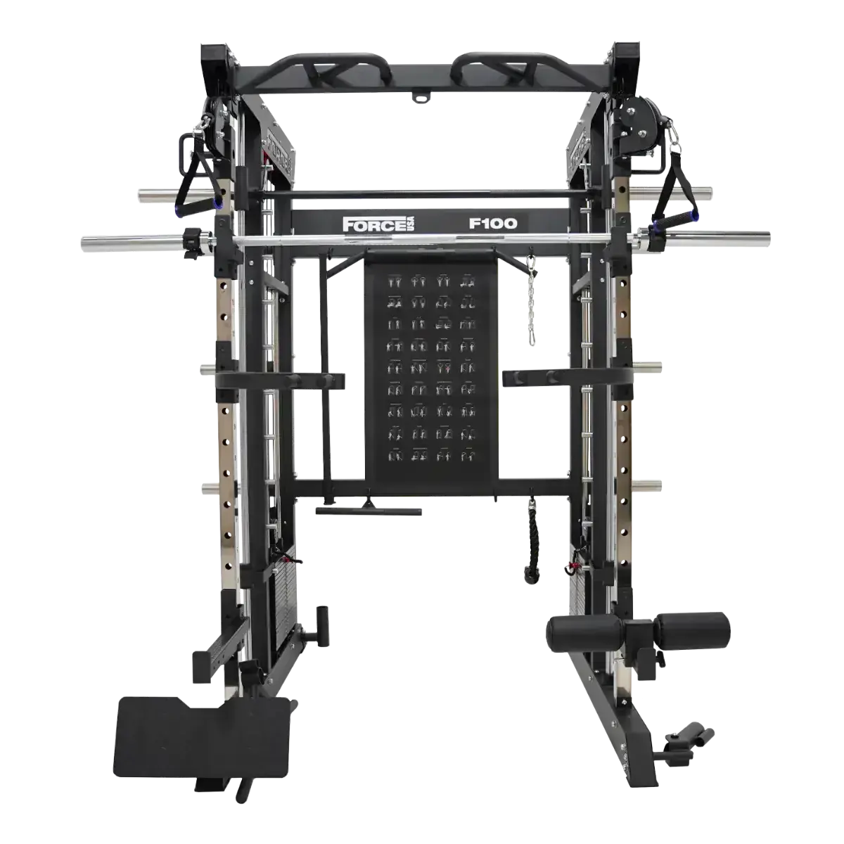 Force USA F100 V2 Functional Trainer showcasing dual weight stacks and versatile attachments
