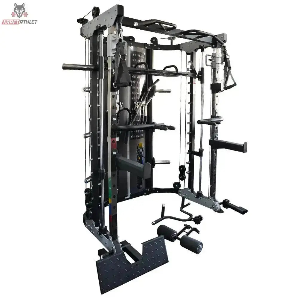 G12™ All-In-One Trainer - Double Pulley (2 x 90.5 kg), Smith Machine, Multifunktionstrainer, Rack und Beinpresse Force USA