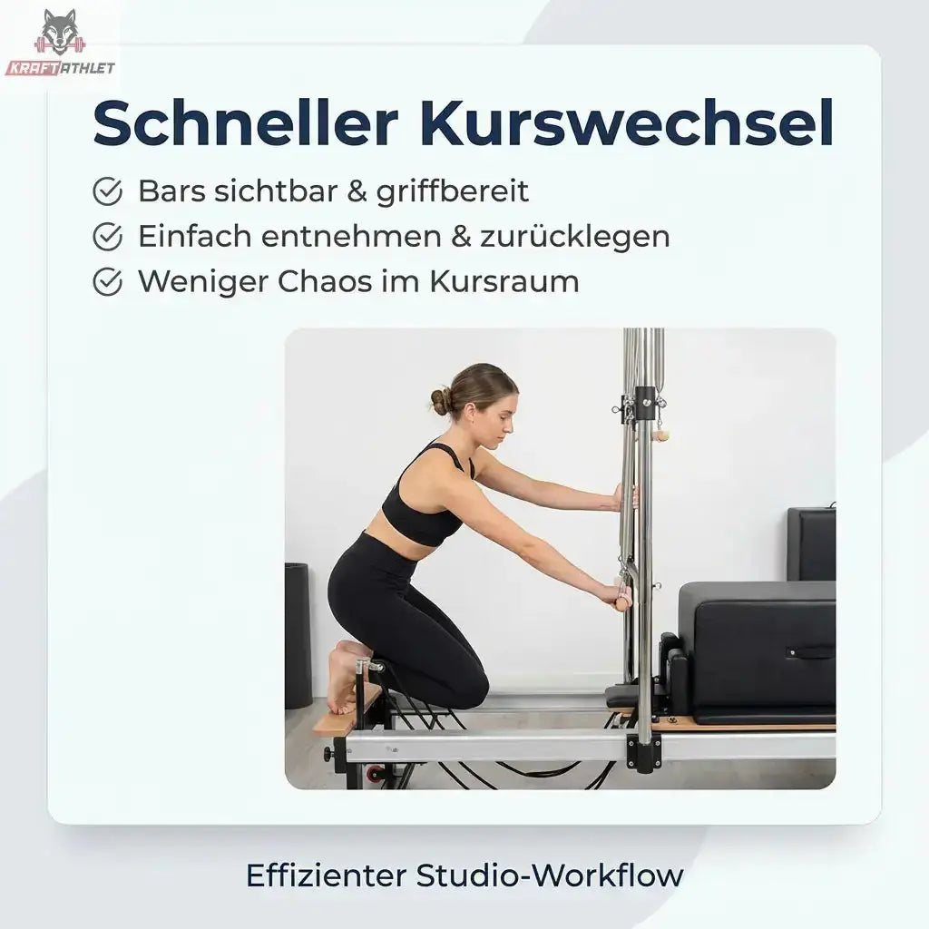 Hegren Pilates Stability Bar Wall Stand – Wandhalterung für 6 Stability Bars (TALMA 62) Hegren Pilates Gym Equipment