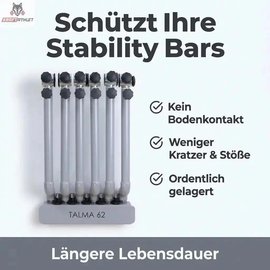 Hegren Pilates Stability Bar Wall Stand – Wandhalterung für 6 Stability Bars (TALMA 62) Hegren Pilates Gym Equipment