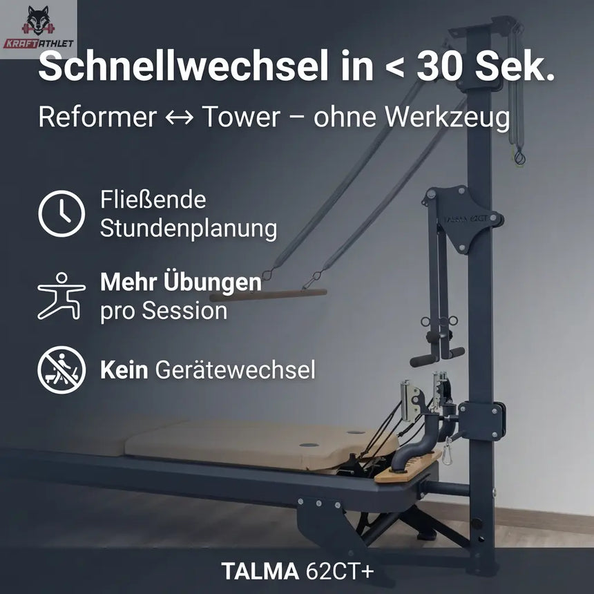 Hegren TALMA 62CT+ Combo - Reformer Tower System Hegren Pilates Pilates Reformer with Tower