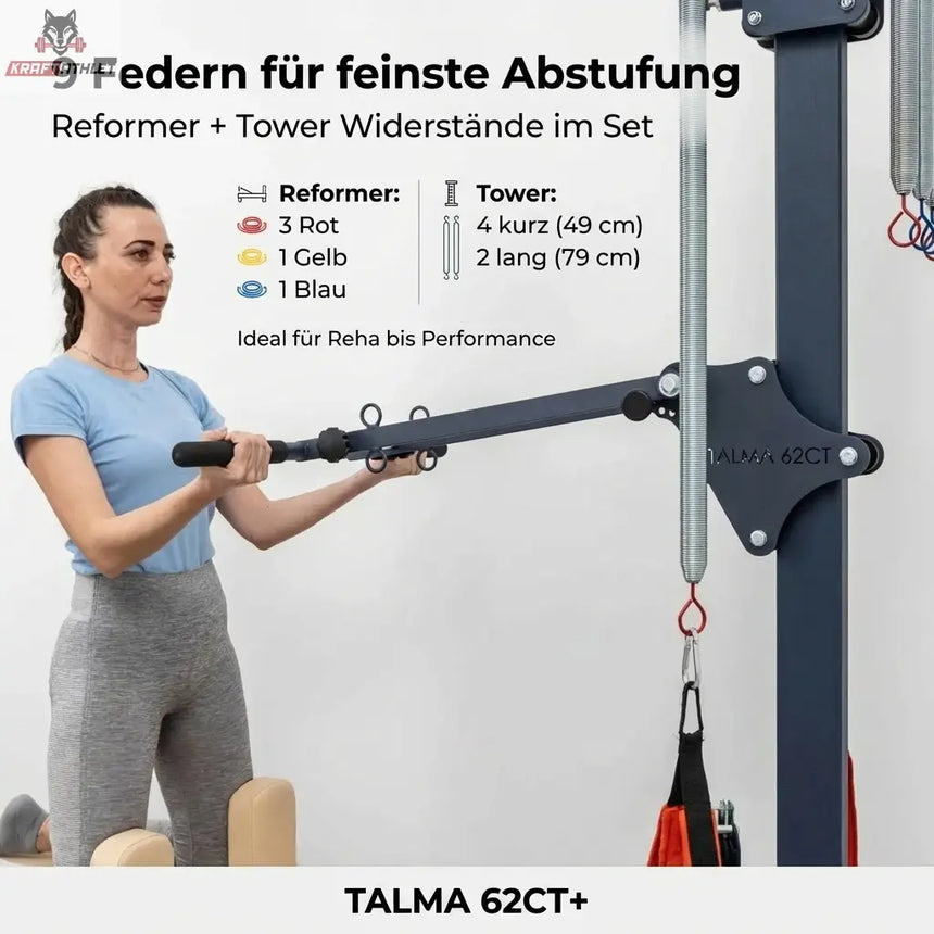 Hegren TALMA 62CT+ Combo - Reformer Tower System Hegren Pilates Pilates Reformer with Tower