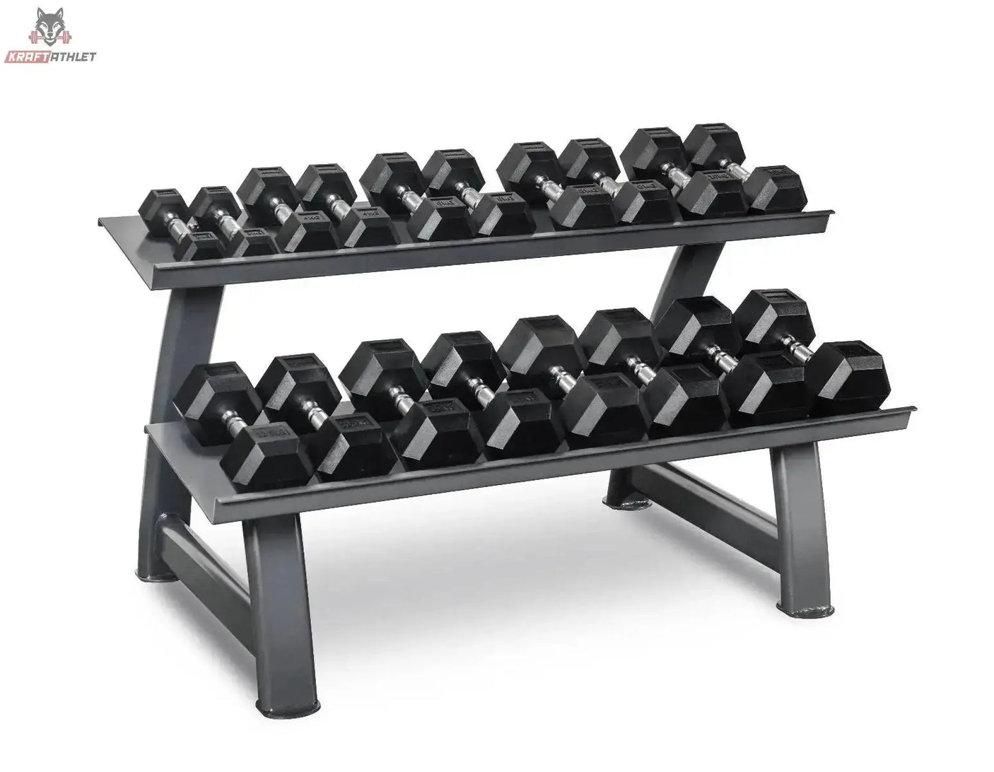 Hexagonal Hantelset 2-20 kg + Rack TH20 Titanium Strength