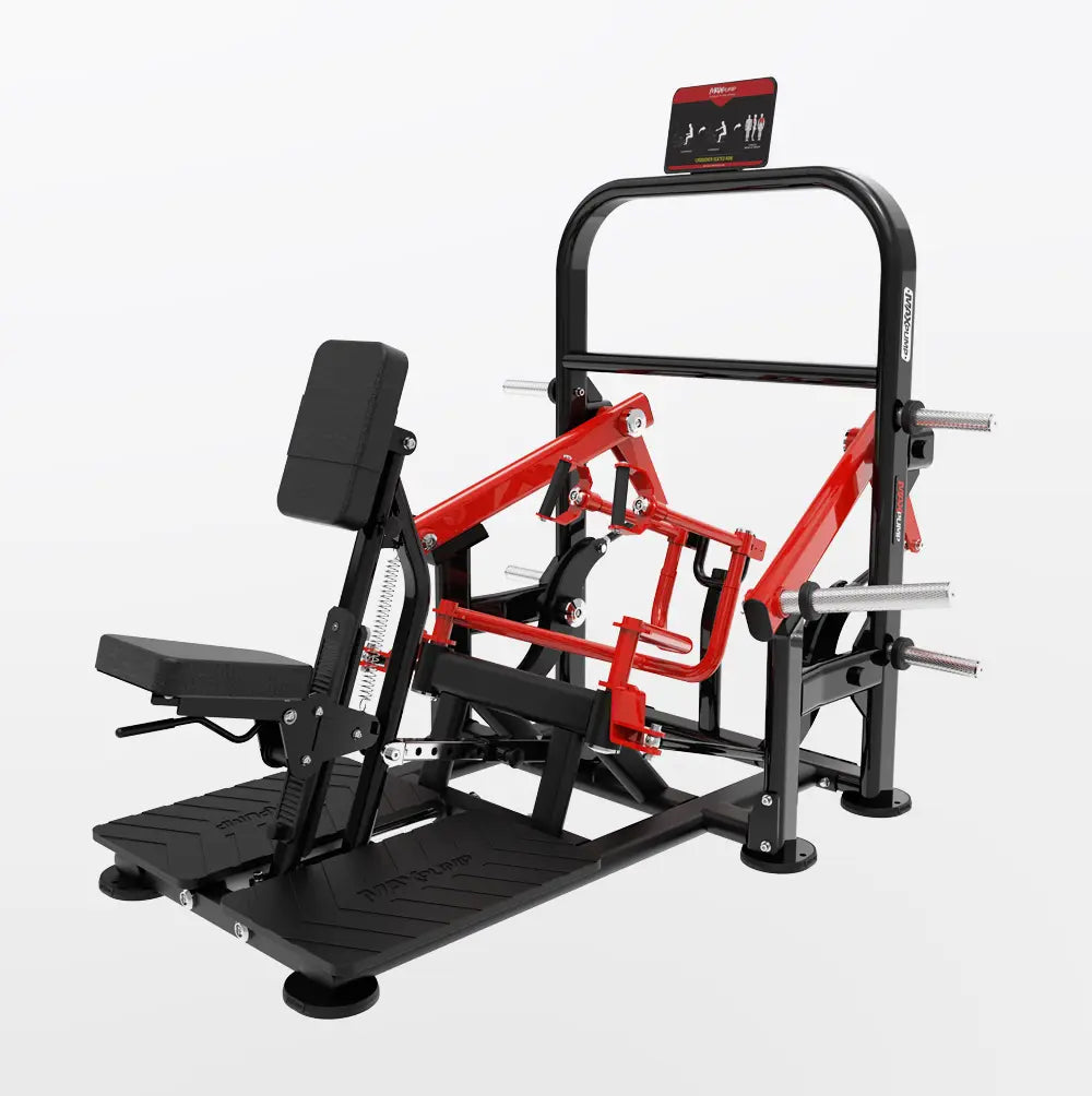 MaxPump A7104 Crossover Seated Row Rudermaschine plate-loaded