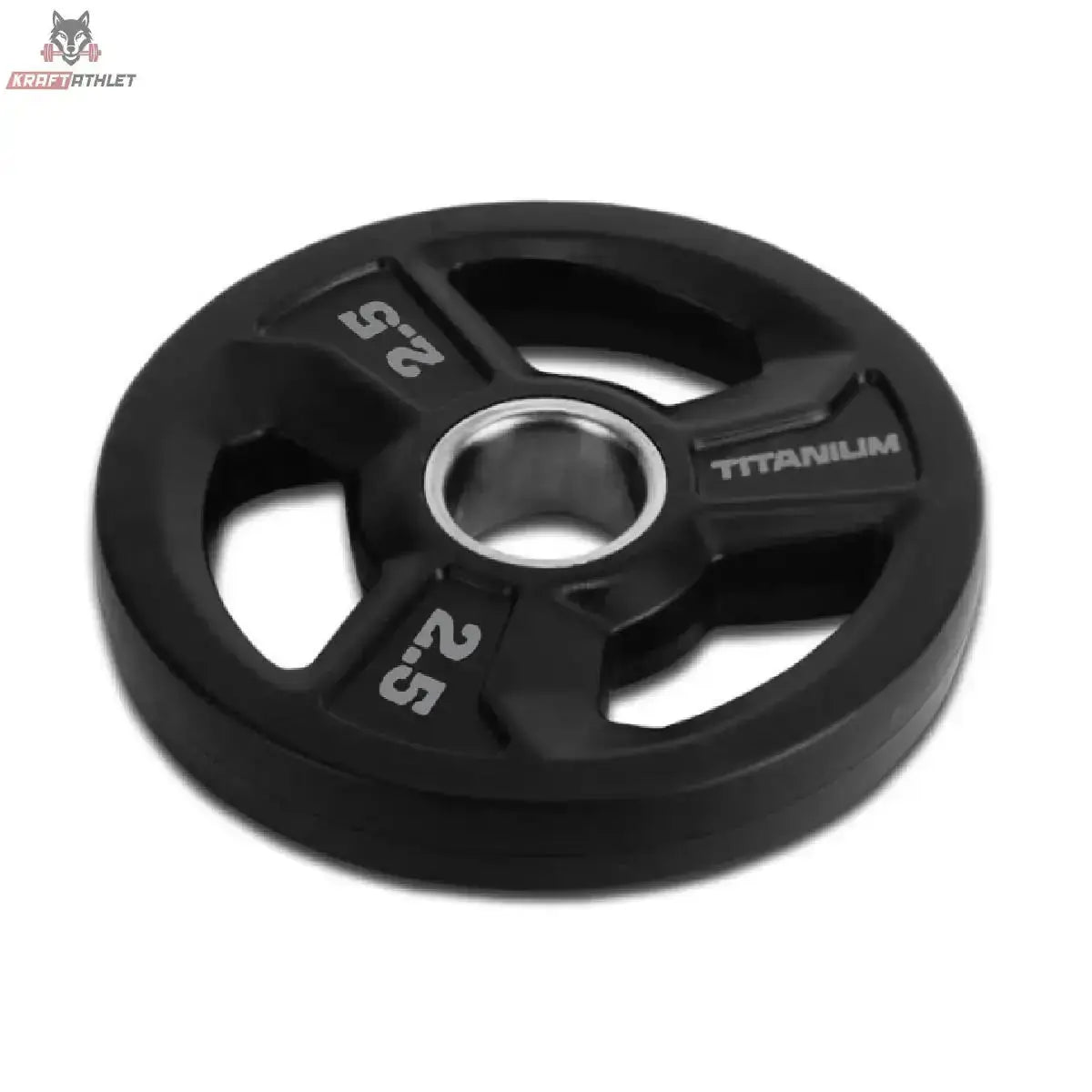 Premium Gummischeiben mit 3 Tri-Grip Griffen Titanium Strength