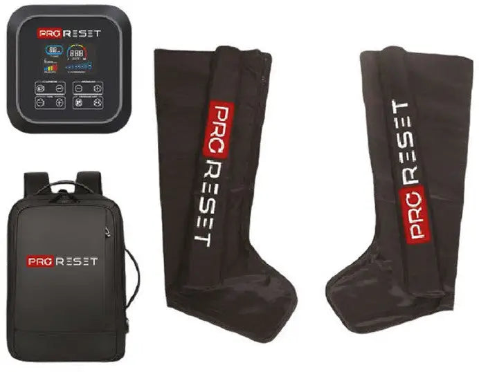 ProReset Boots – Beinmanschetten mit Steuergerät und Transportrucksack