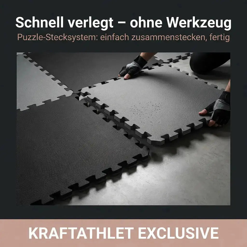Puzzle-Steckmatten 2 cm – EVA-Schaum Fitnessbodenfliesen Sportcom