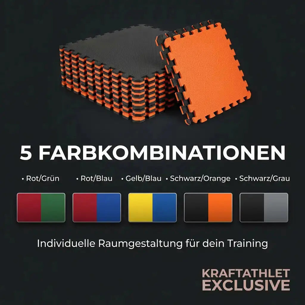 Puzzle-Steckmatten 4 cm – Robuster EVA-Schaum Fitnessboden Sportcom