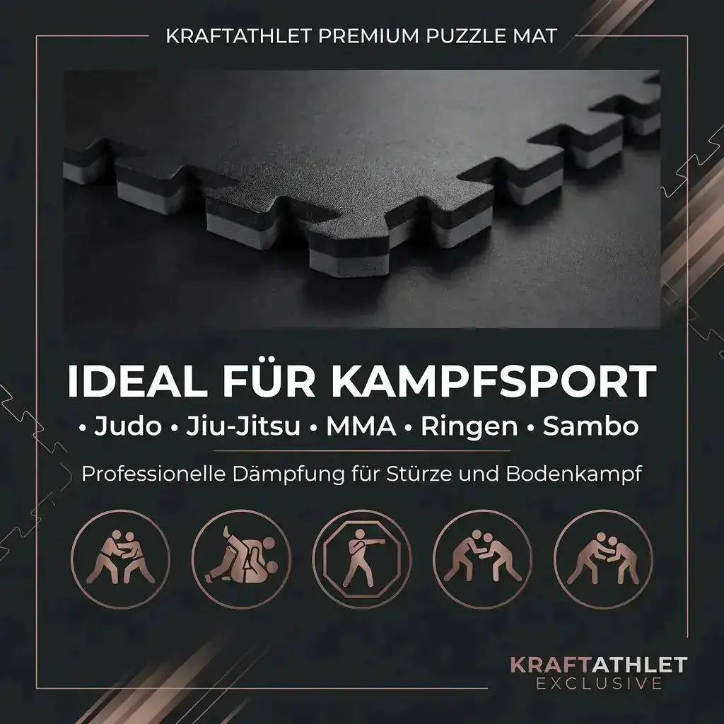 Puzzle-Steckmatten 4 cm – Robuster EVA-Schaum Fitnessboden Sportcom