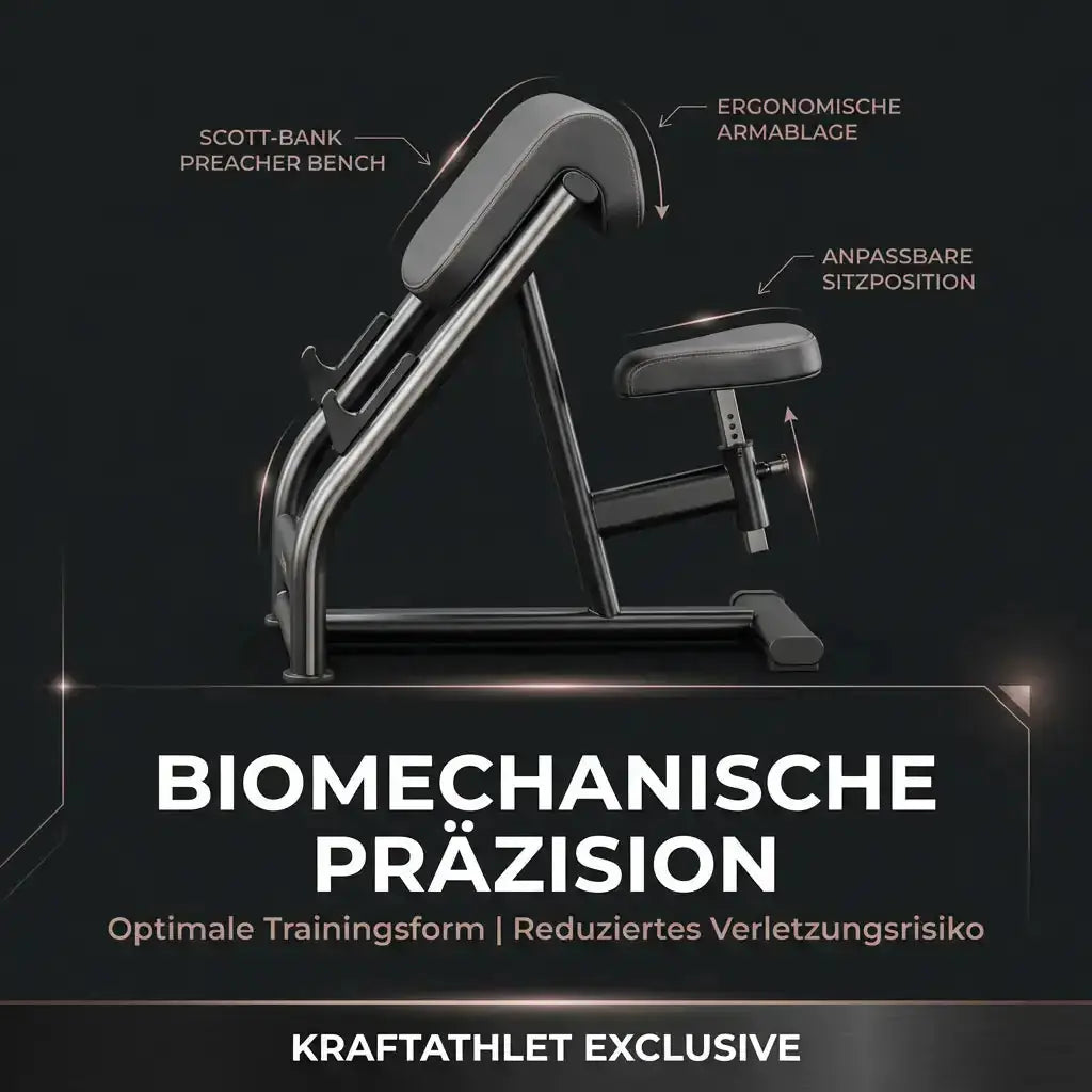 Scott-Bank – Professionelle Preacher-Bank Black Series Titanium Strength Aparatos de musculación