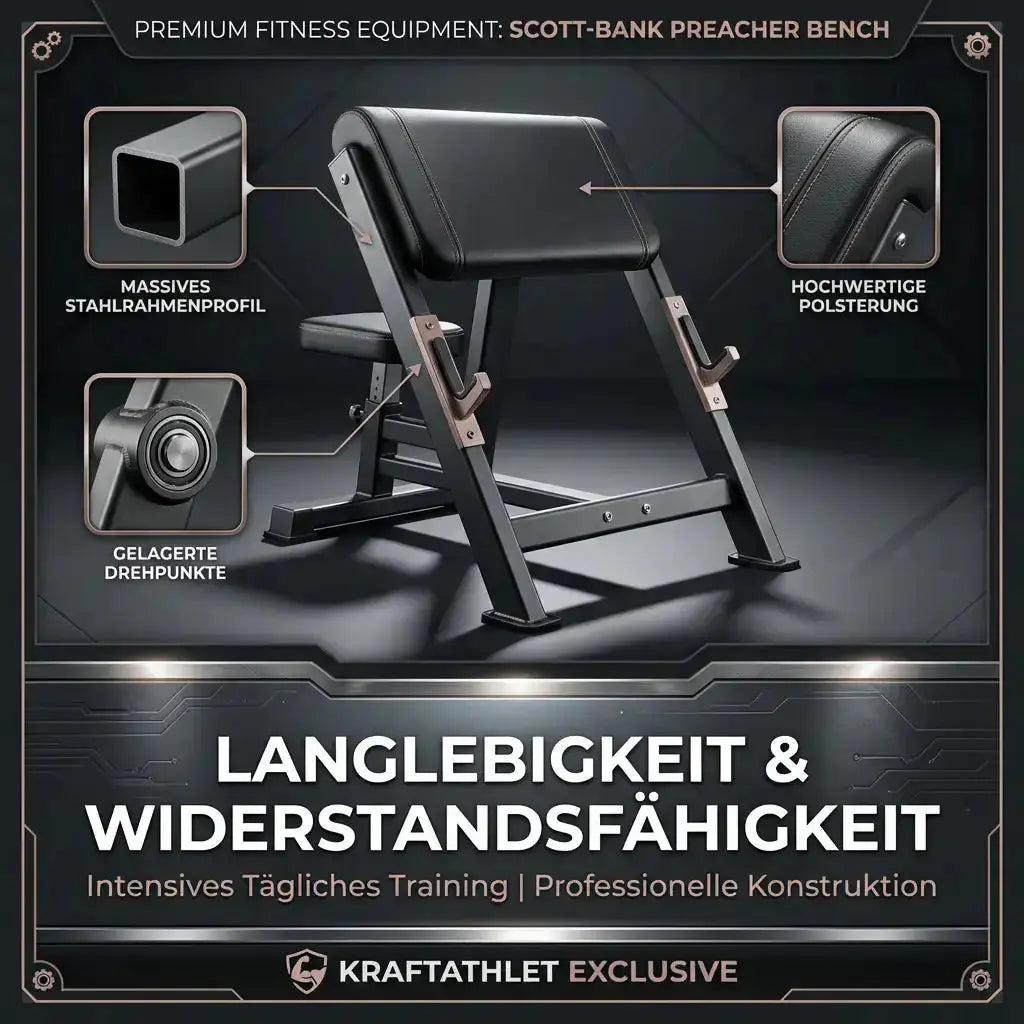 Scott-Bank – Professionelle Preacher-Bank Black Series Titanium Strength Aparatos de musculación