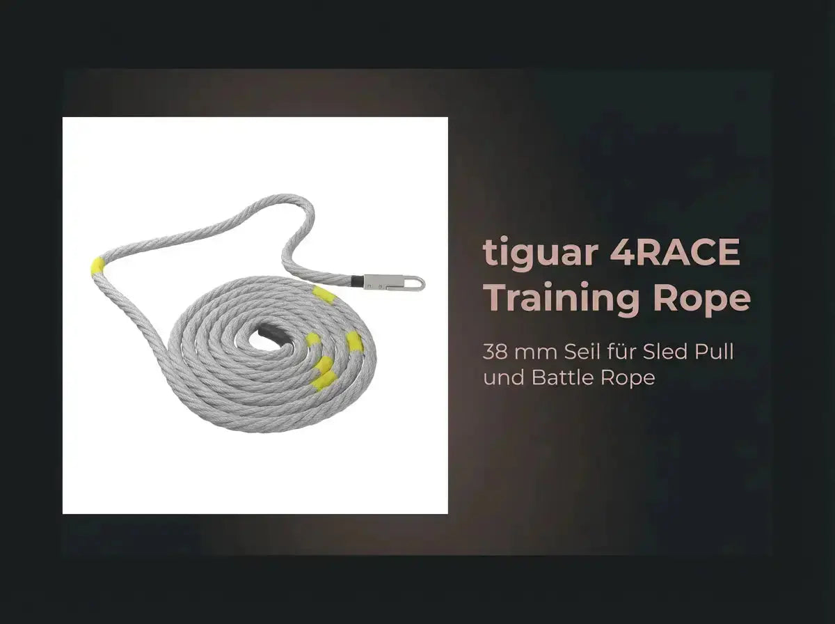 Tiguar 4RACE Training Rope – Trainings-Seil 38 mm, 15 m mit Hook tiguar Functional