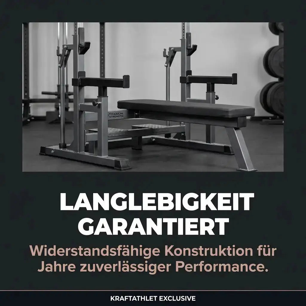 Titanium Strength Olympische Drückerbank Flach – Black Series Titanium Strength Aparatos de musculación