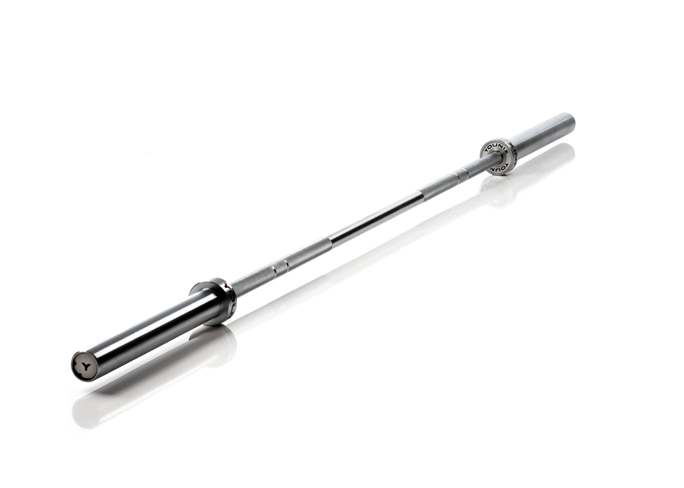 Younix Olympic Pro Barbell 20 kg vor weißem Hintergrund