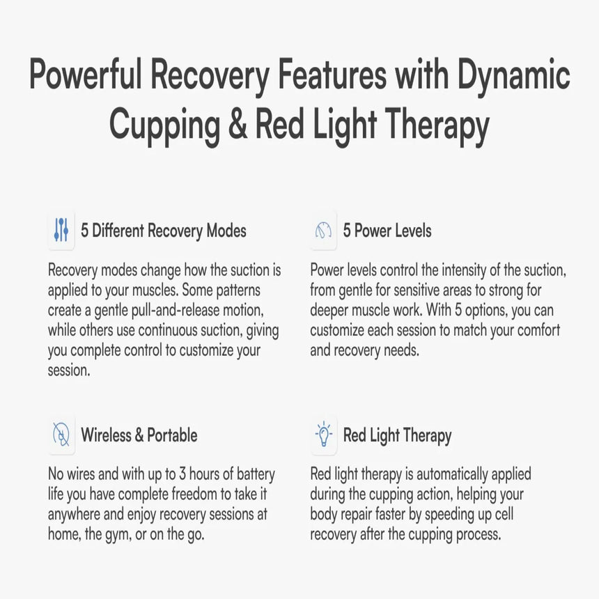 Aerify Recovery Dynamic Cupping with Red Light Therapy Aerify Recovery Dynamic Cupping and Red Light Therapy Device
