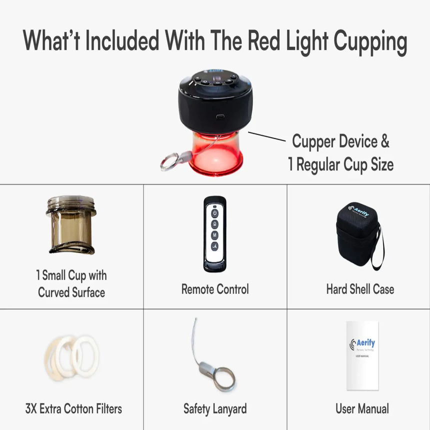 Aerify Recovery Dynamic Cupping with Red Light Therapy Aerify Recovery Dynamic Cupping and Red Light Therapy Device