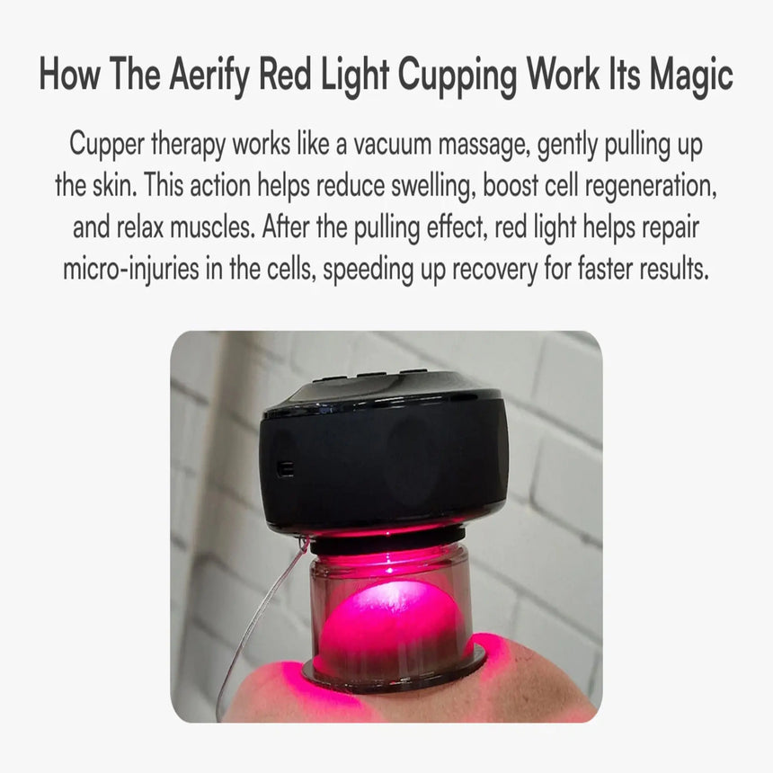 Aerify Recovery Dynamic Cupping with Red Light Therapy Aerify Recovery Dynamic Cupping and Red Light Therapy Device