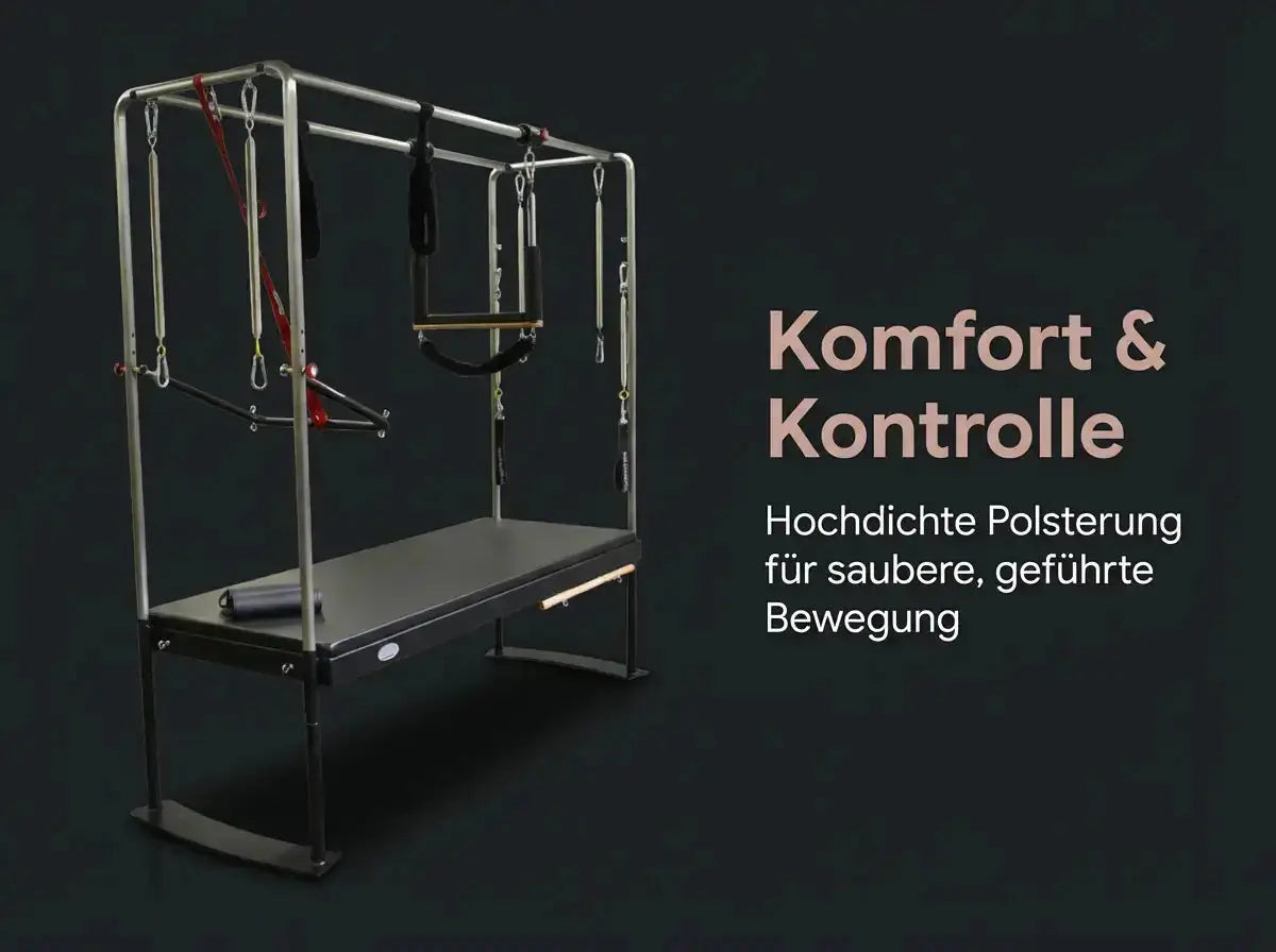 Body & Exercise Cadillac Black Edition aus Edelstahl, Grafik zur hochdichten Polsterung