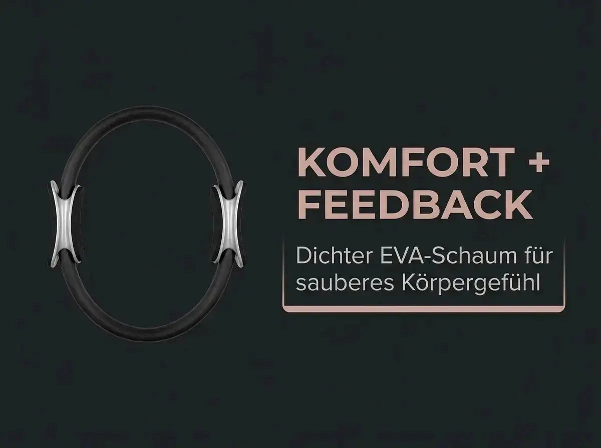 Body & Exercise Reformer Salvaspazio aus Aluminium, Detail der Fußschlaufe aus dichtem EVA-Schaum