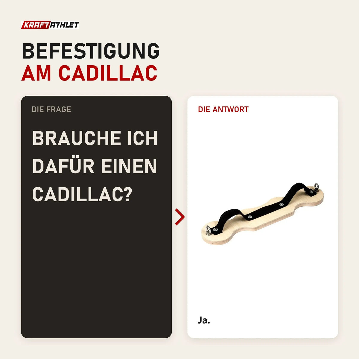 Frage und Antwort zu Elina Pilates Airplane Board: Brauche ich dafür einen Cadillac?