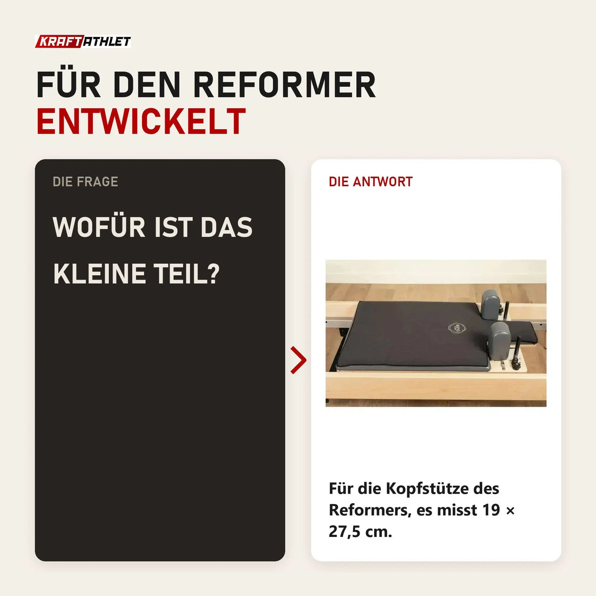 Frage und Antwort zu Elina Pilates Machine Towel Reformer-Handtuch: Wofür ist das kleine Teil?