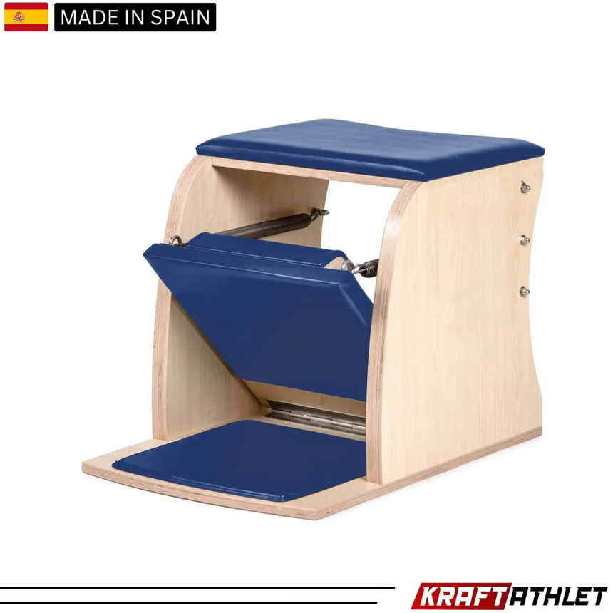 "Elina Pilates Wunda Chair – Compact and ergonomic Pilates chair for core strength and stability training."