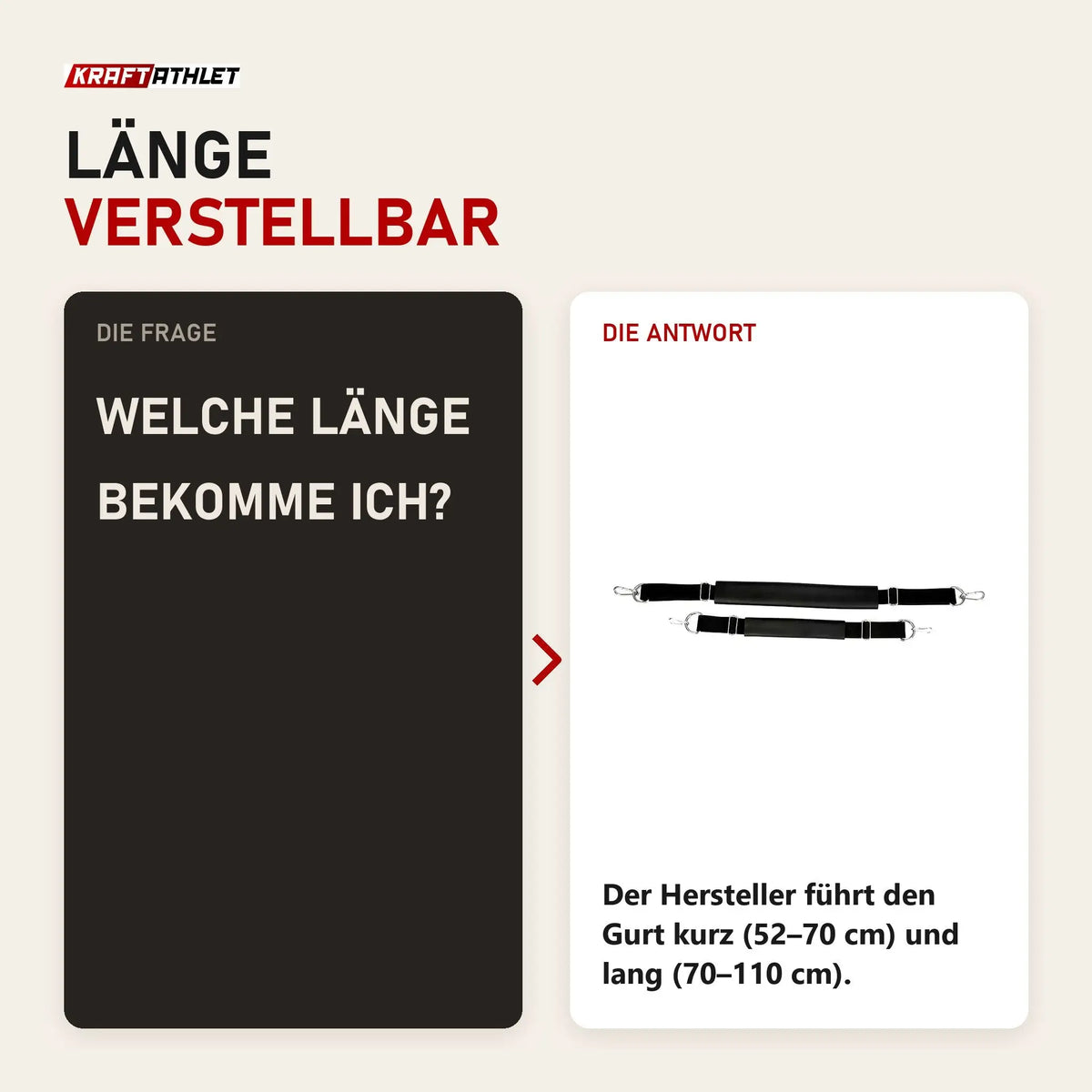 Frage und Antwort zu Elina Pilates verstellbarer Fußgurt: Welche Länge bekomme ich?