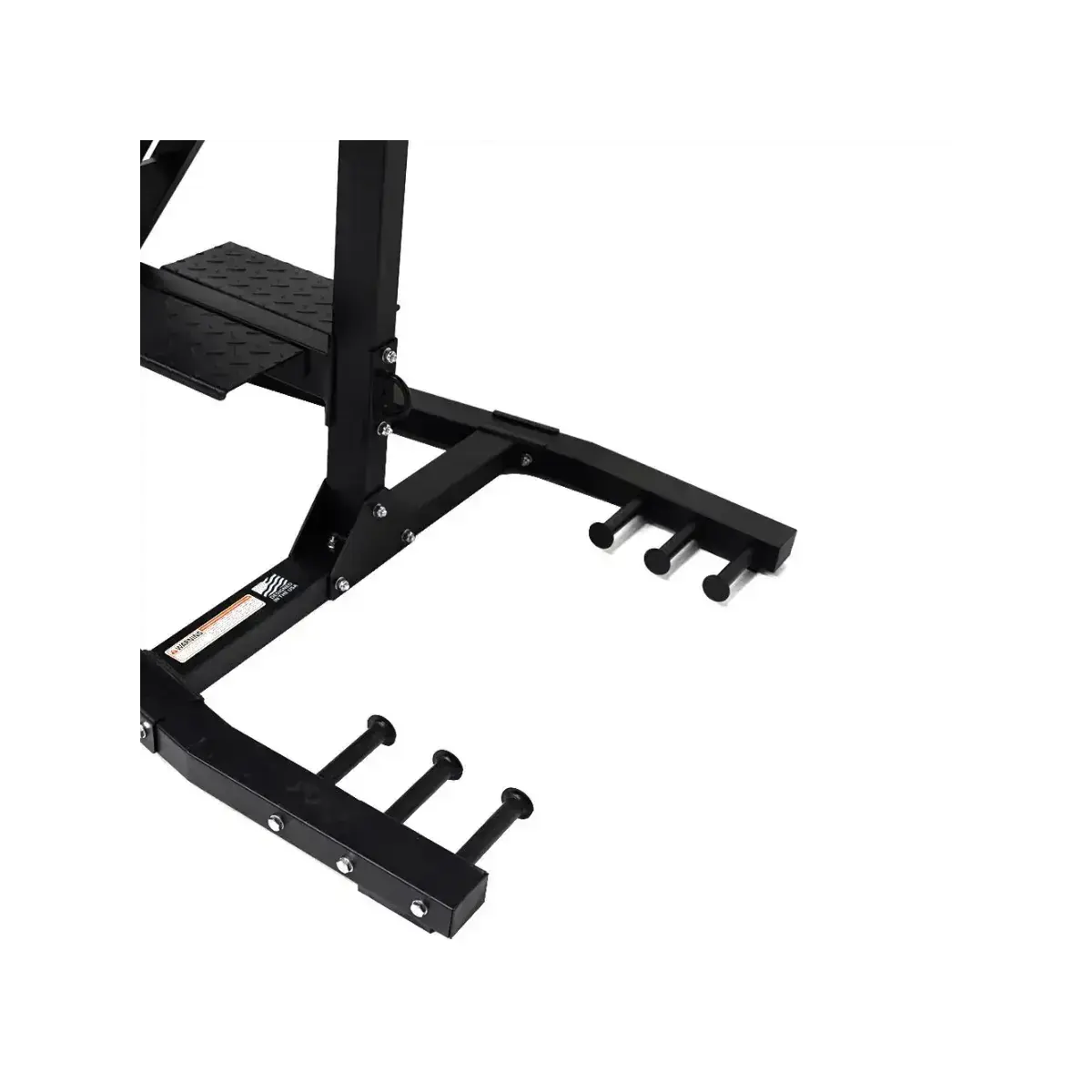 Force USA Commercial GHR/GHD V2 als Detail des Bodenrahmens mit Scheibenhaltern