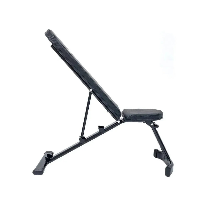 Force USA Adjustable and Foldable FID Bench with sturdy steel frame and high-density foam padding.