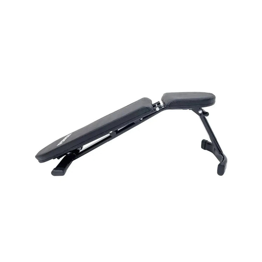 Force USA Adjustable and Foldable FID Bench with sturdy steel frame and high-density foam padding.