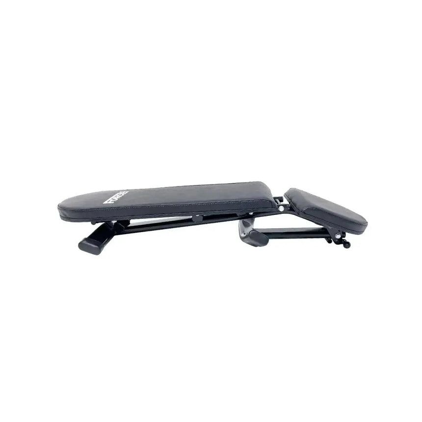 Force USA Adjustable and Foldable FID Bench with sturdy steel frame and high-density foam padding.