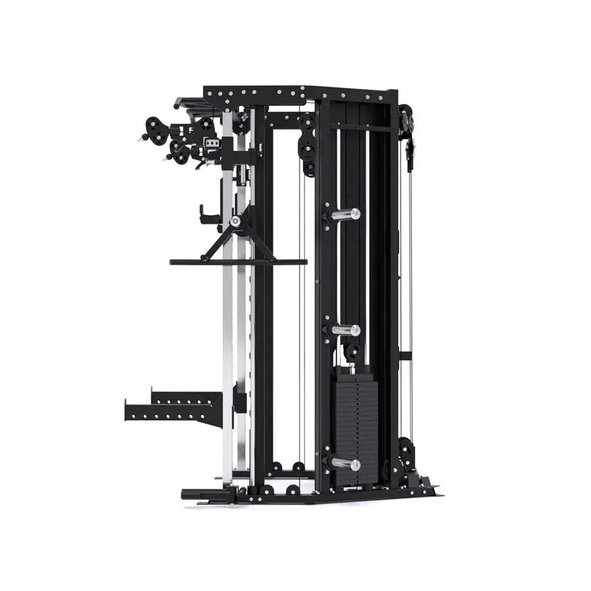 Force USA C10 All-In-One Trainer featuring Power Rack, Smith Machine, and Cable Pulley System.
