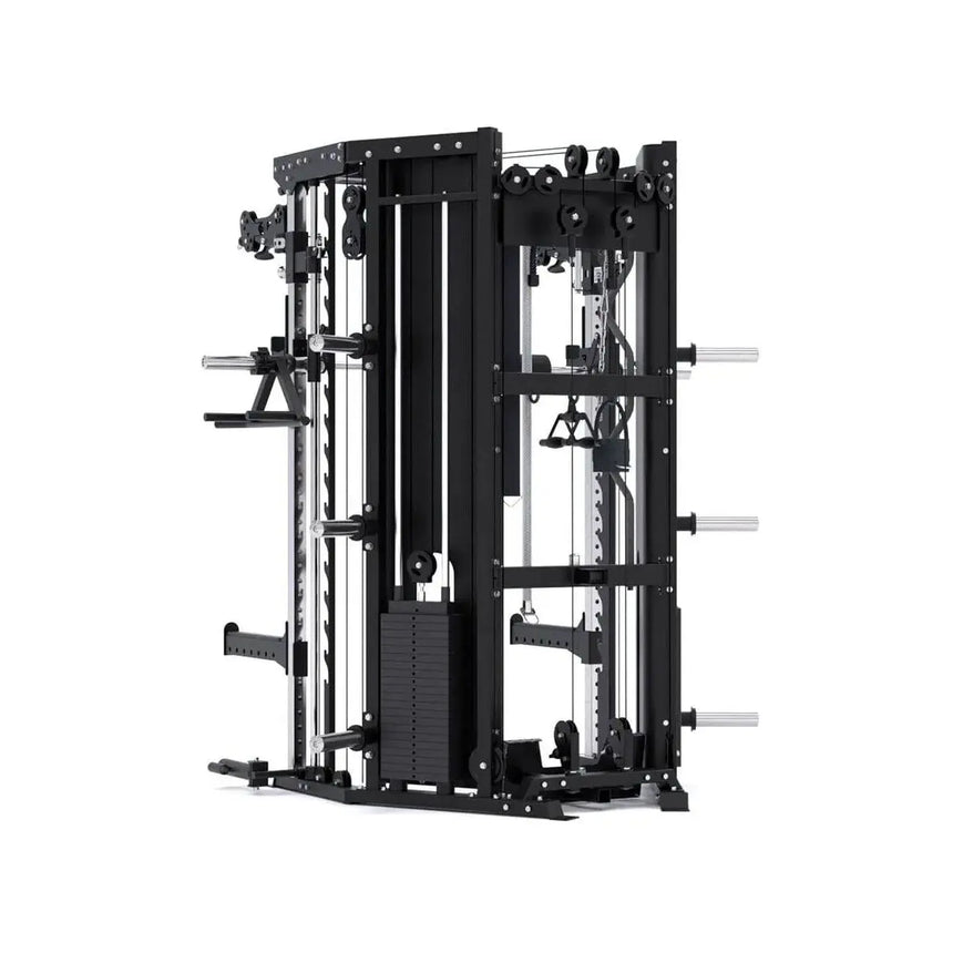 Force USA C10 All-In-One Trainer featuring Power Rack, Smith Machine, and Cable Pulley System.