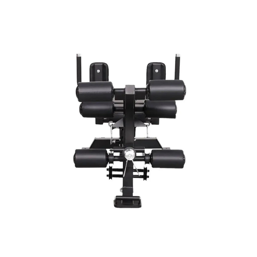 Force USA C10 Base Bench with leg curl, leg extension, and preacher curl attachments.