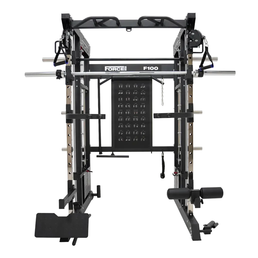 Force USA F100 V2 Functional Trainer showcasing dual weight stacks and versatile attachments