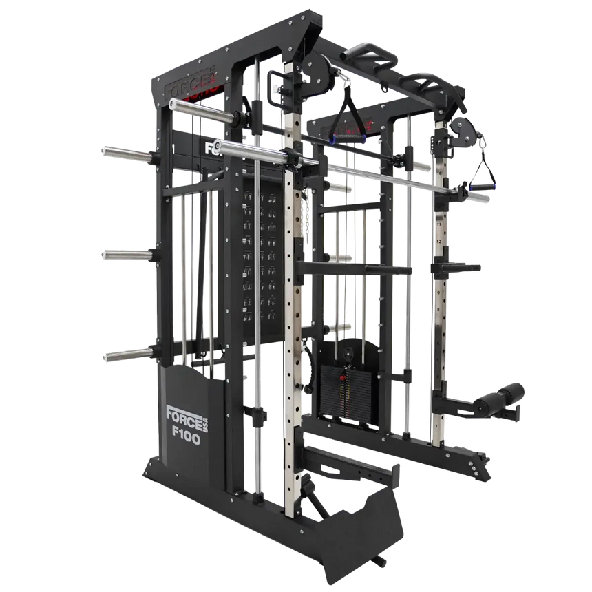 Force USA F100 V2 Functional Trainer showcasing dual weight stacks and versatile attachments