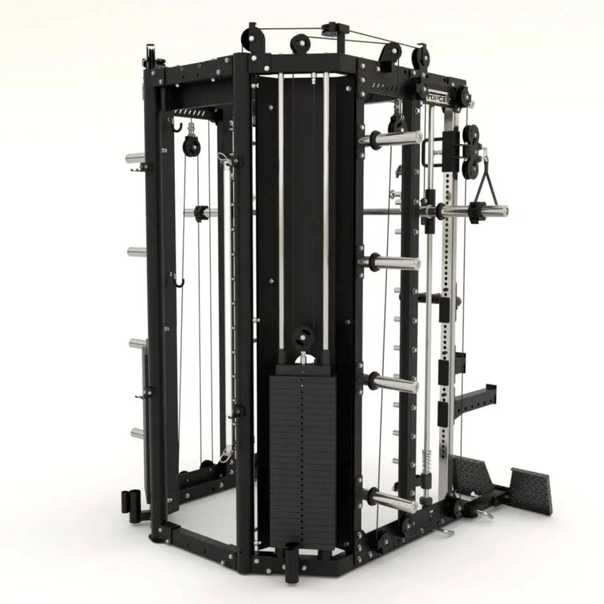 Force USA G15® All-In-One Trainer featuring Smith Machine, power rack, and dual adjustable pulleys.
