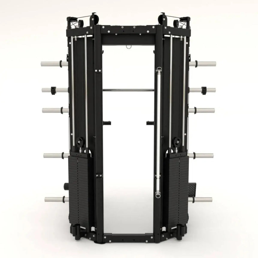 Force USA G15® All-In-One Trainer featuring Smith Machine, power rack, and dual adjustable pulleys.