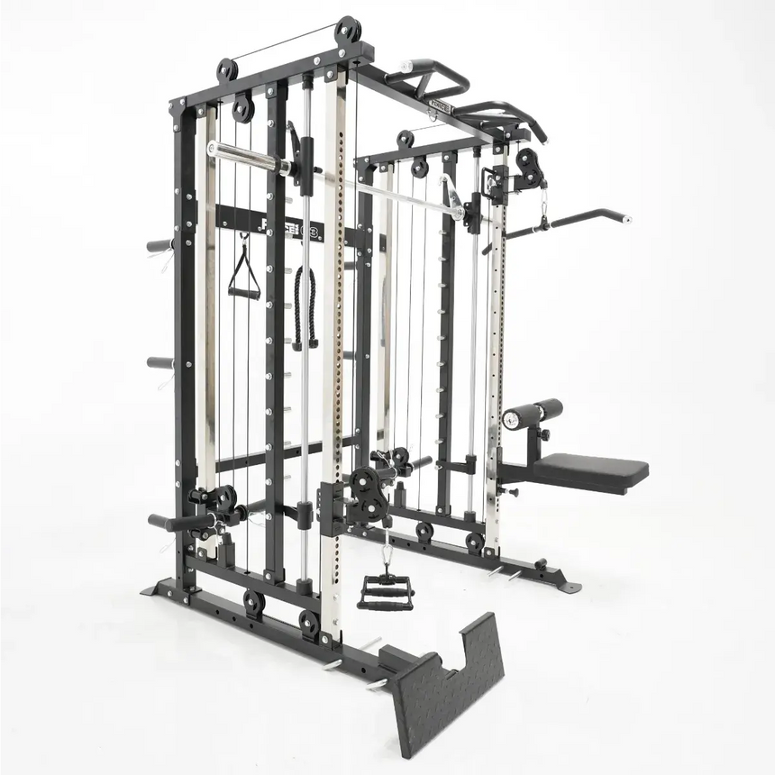 Force USA G3 Upgrade Kit components including lat pulldown seat and low row footplate.