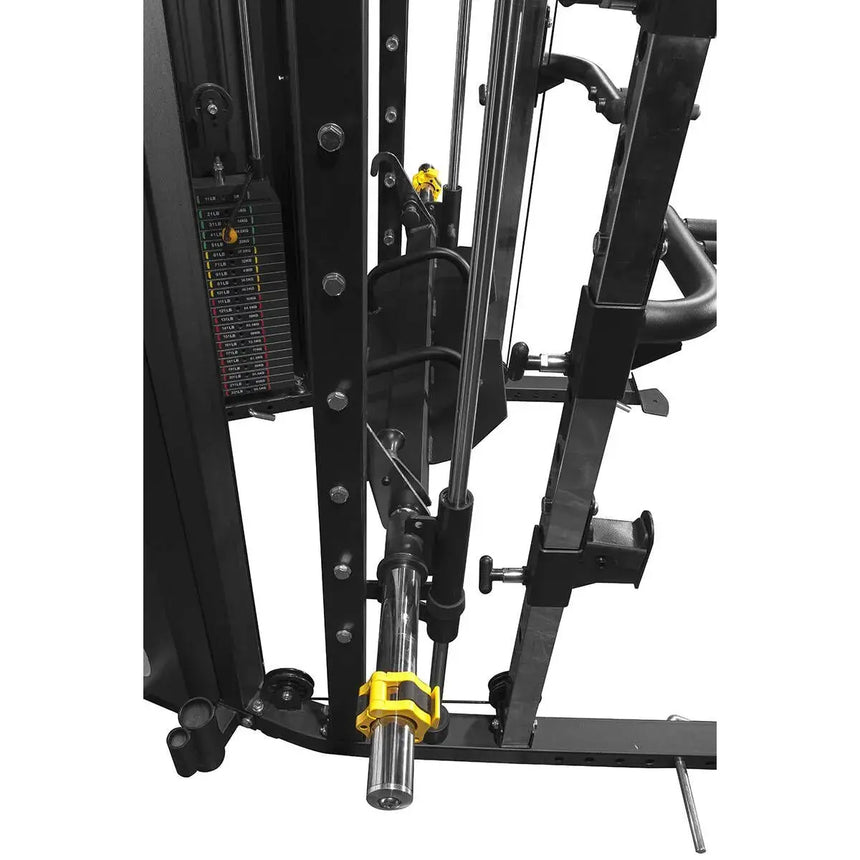 Force USA G6 All-In-One Trainer featuring power rack, Smith machine, and dual weight stacks.
