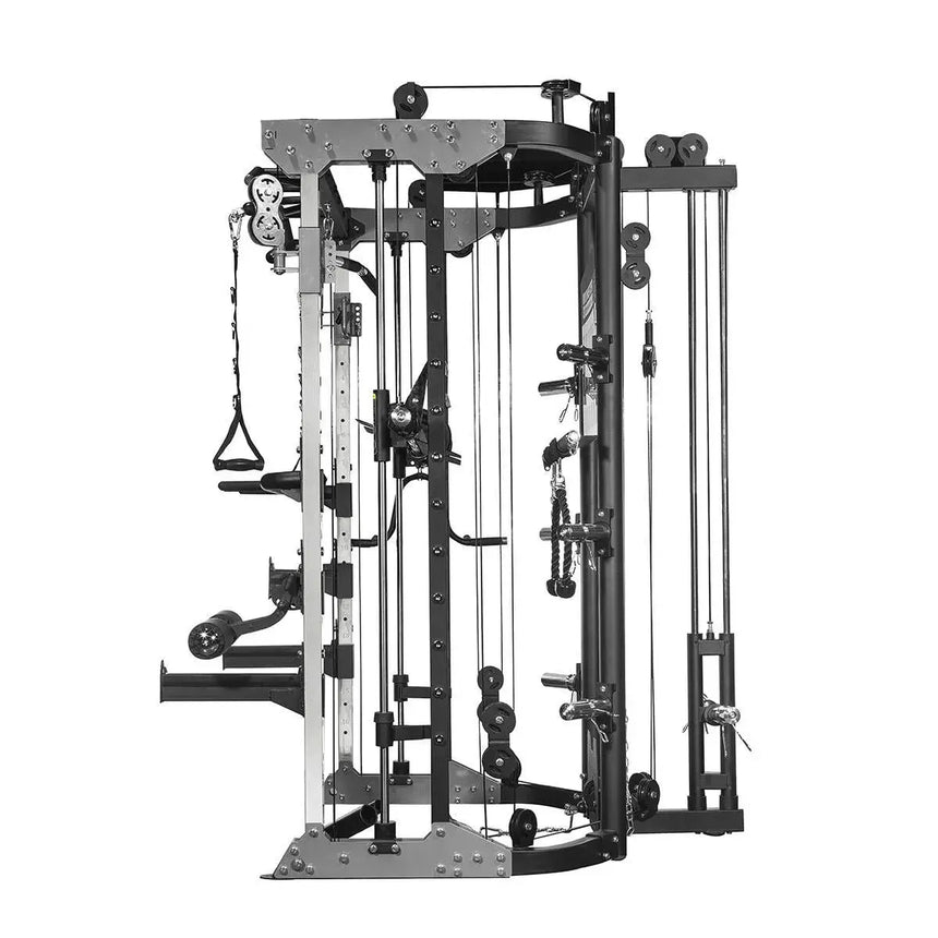 Force USA G9 All-In-One Trainer featuring power rack, Smith machine, and cable system.