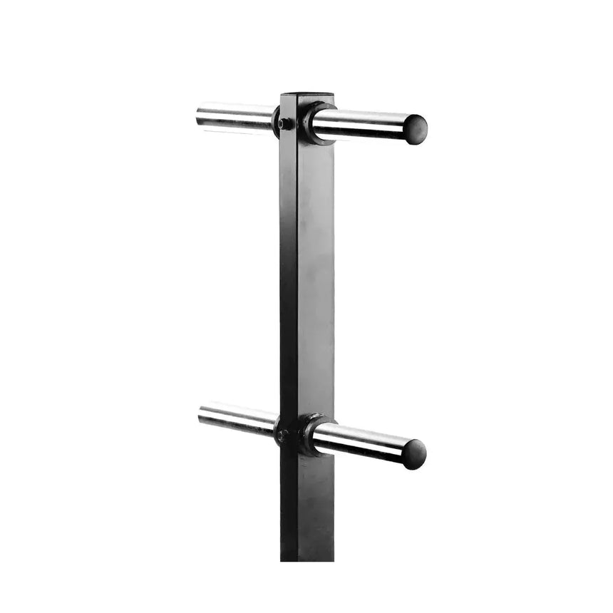 Force USA Olympic and Bumper Weight Plate Tree – sturdy storage stand with six chrome-plated weight holders and six barbell holders.