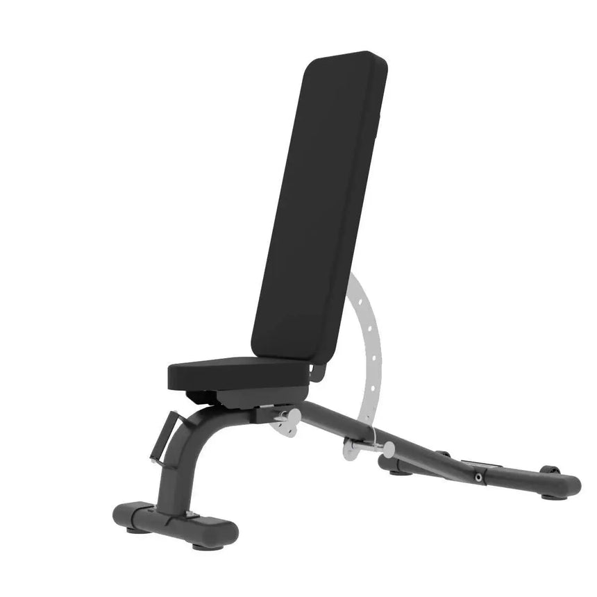 Force USA Adjustable and Foldable FID Bench with sturdy steel frame and high-density foam padding.