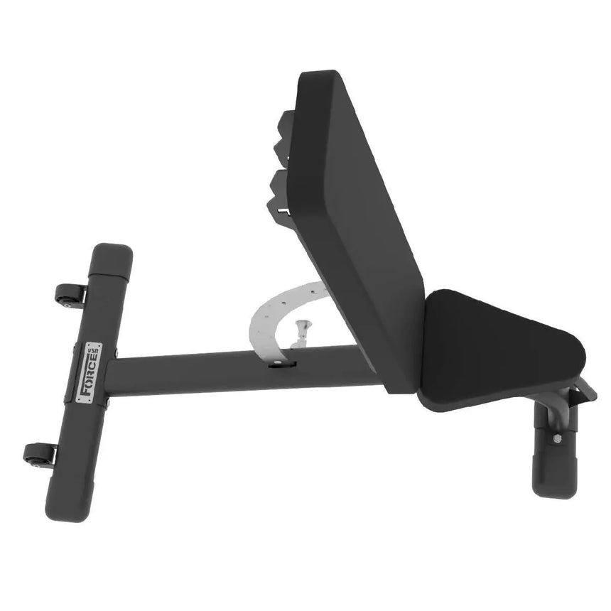 Force USA Adjustable and Foldable FID Bench with sturdy steel frame and high-density foam padding.