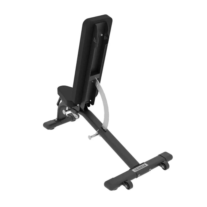 Force USA Adjustable and Foldable FID Bench with sturdy steel frame and high-density foam padding.