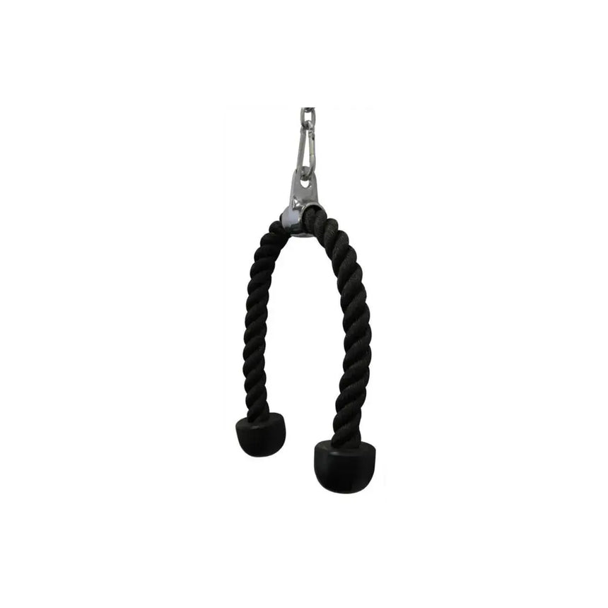 Force USA Tricep Rope – robust cable pull handle with rubberized ends for versatile upper body exercises.