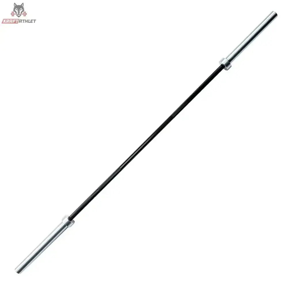 Force USA The Gunner Barbell V2 in voller Länge, schwarze Stange mit silbernen Hülsen
