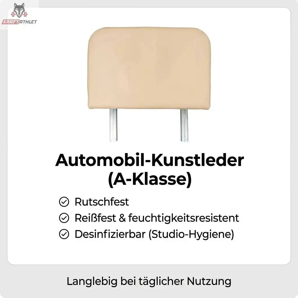 Hegren Jumpboard LEGATO in Beige mit Hinweis auf das Kunstleder