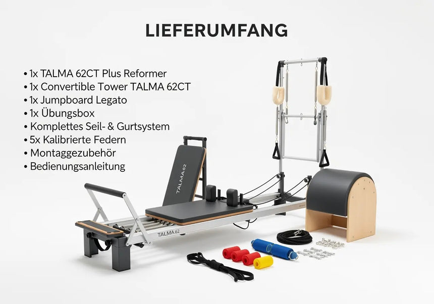 Pilates Reformer TALMA 62 Ultimate Performance Combo - Complete Studio System Hegren Pilates Gym Equipment