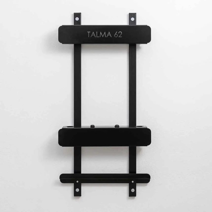 HEGREN Storage Stand designed for organizing Pilates accessories, featuring multiple compartments and a sleek, durable design.